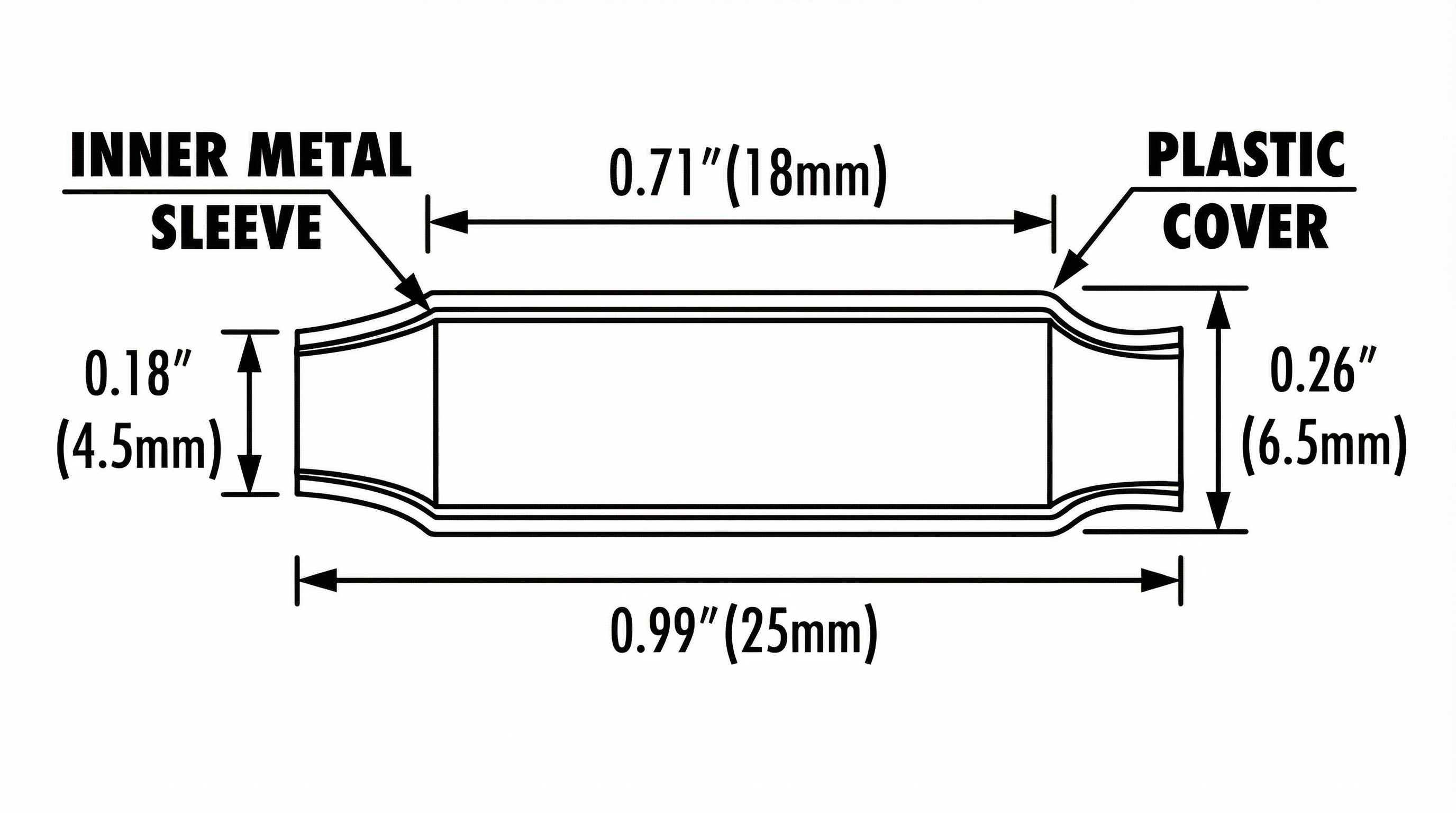 B-Connector Dimensions Diagram